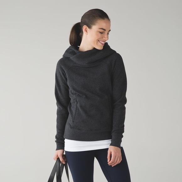 lululemon athletica Jackets & Blazers - Lululemon 12 Heathered Black Under Wraps Pullover